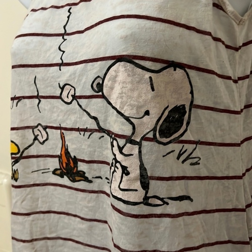 Women’s Mighty Fine presents Peanuts S’mores/Snoopy & Woodstock Sheer Tank Top - Picture 6 of 10